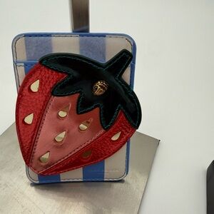 Kurt Geiger phone sticker Card Holder with Strawberry Design NWT